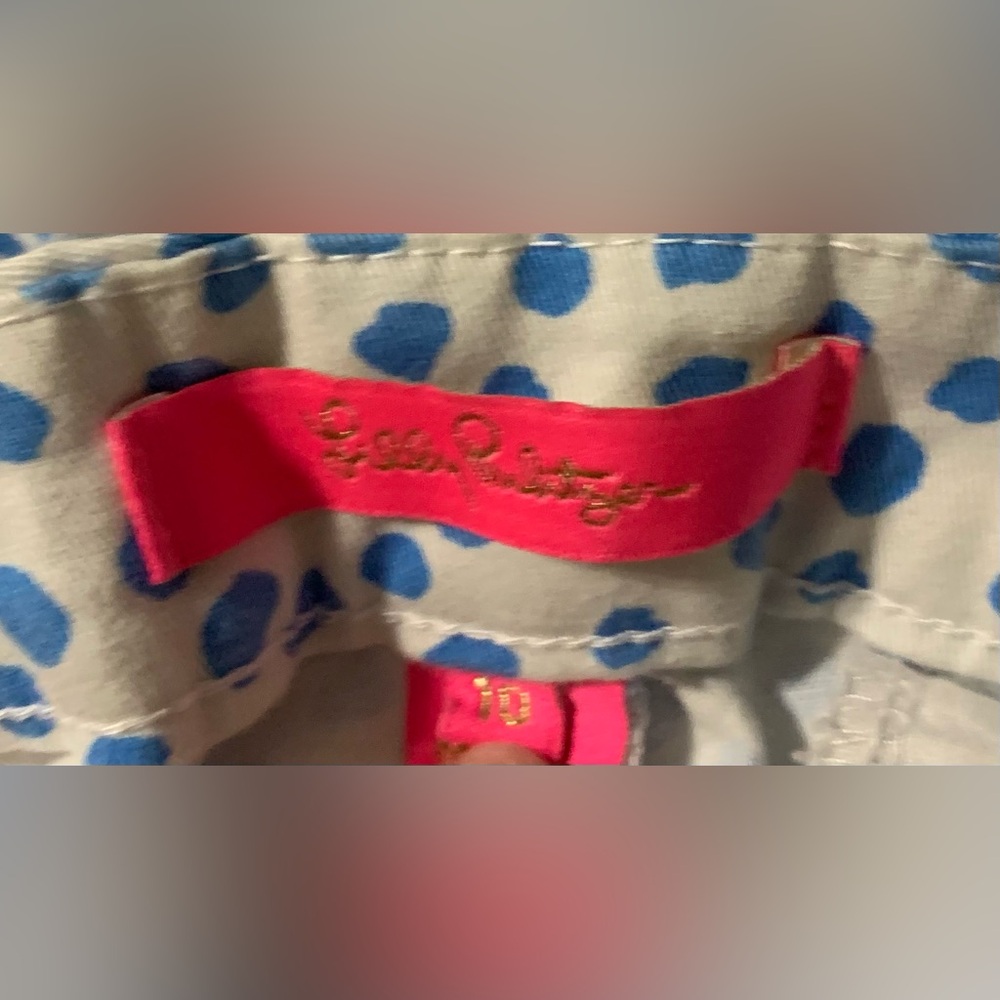 Lilly Pulitzer Buttercup Scalloped Hem Stretch Shorts Zanzibar Blue Inverse - Picture 4 of 5